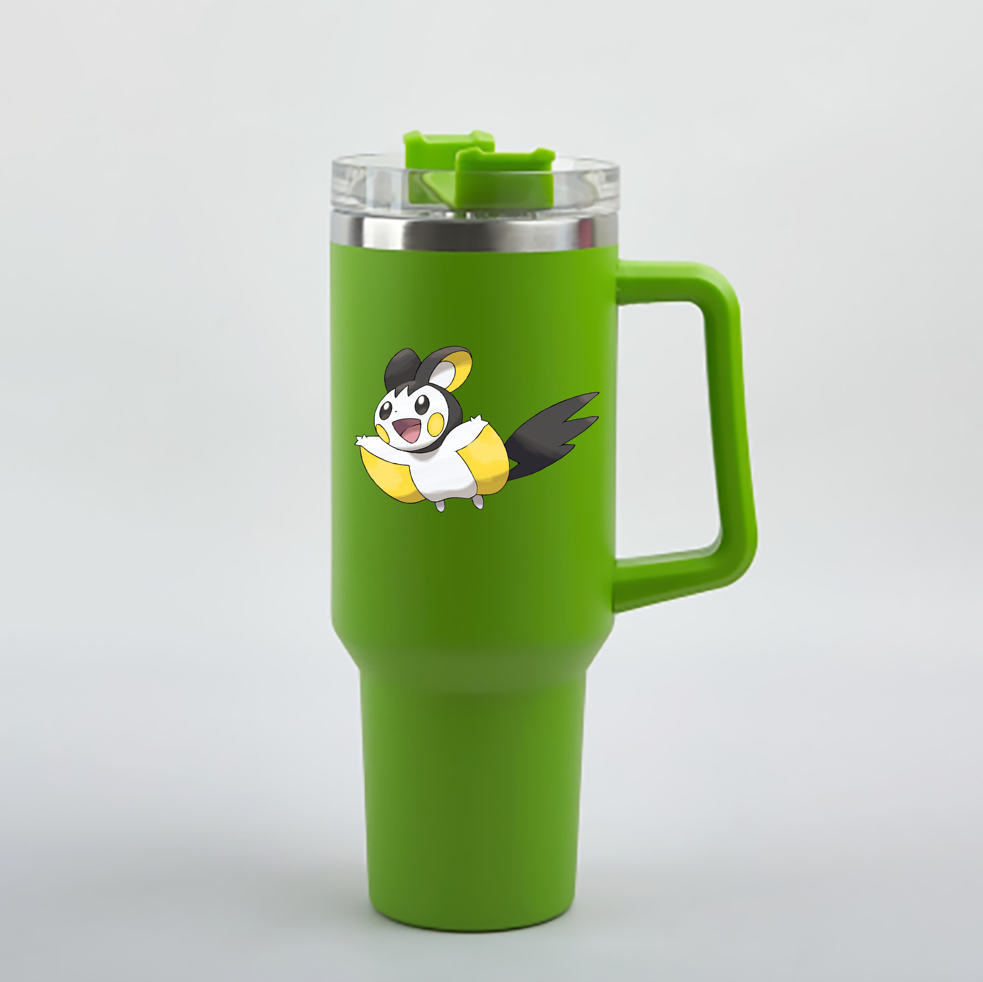 （画像用） ポケットモンスター Pokémon 1200mL車用タンブラー - クリスタルステッカー（プラスチックストロー付き）